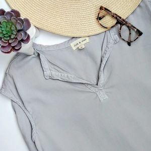 Cloth and stone gray chambray tunic dress